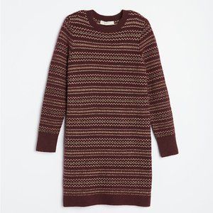 NWT Loft Fair Isle Sweater Dress size XL